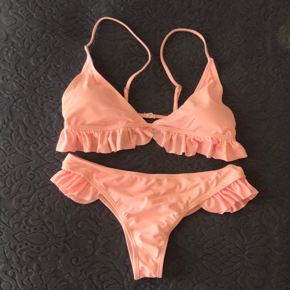 Light Pink Ruffle Bikini
